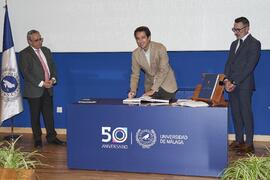 Toma de posesión de Alberto Gabriel Salguero Hidalgo como profesor titular del Área de Química Inorgánica de la Universidad de Málaga. Toma de posesión de nuevos catedráticos y profesores titulares de la Universidad de Málaga. Paraninfo. Noviembre de 2023