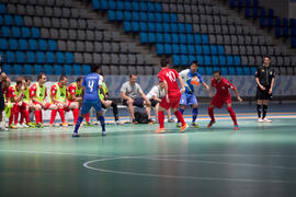 Partido Tailandia contra Georgia. 14º Campeonato del Mundo Universitario de Fútbol Sala 2014 (FUTSAL). Antequera. Julio de 2014