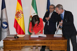 Toma de Posesión de Beatriz Lacomba Arias como Directora de Secretariado para el Acceso y la Admisión de Estudiantes de la Universidad de Málaga. Edificio del Rectorado.  Marzo de 2016