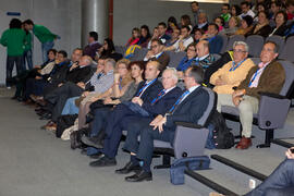 Asistentes al acto inaugural del 6º Congreso Internacional de Actividad Física Deportiva para Mayores. Escuela Técnica Superior de Ingeniería de Telecomunicaciones y de Informática. Marzo de 2015