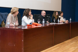 Mesa presidencial. Graduación de Másters de la Facultad de Ciencias Económicas y Empresariales de la Universidad de Málaga. Paraninfo. Abril de 2018