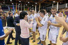Entrega de medallas. Ceremonia de clausura del Campeonato Europeo Universitario de Balonmano. Antequera. Julio de 2017