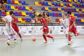 Partido Irán contra Rusia. 14º Campeonato del Mundo Universitario de Fútbol Sala 2014 (FUTSAL). Antequera. Julio de 2014