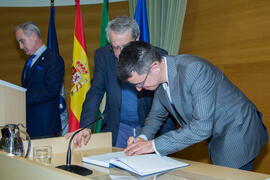 Toma de Posesión de Mario Javier Durán Martínez como nuevo catedrático del Departamento de Ingeniería Eléctrica de la Universidad de Málaga. Edificio del Rectorado. Febrero de 2018