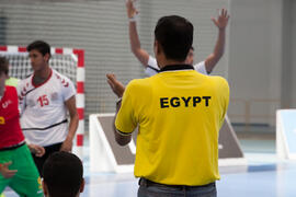 Partido Portugal - Egipto. Categoría masculina. Campeonato del Mundo Universitario de Balonmano. Antequera. Junio de 2016