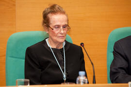 María Victoria Atencia en su homenaje. Edificio del Rectorado. Diciembre de 2014