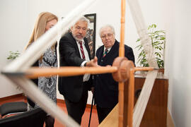 Inauguración de la Exposición Murales de Eugenio Chicano "El Copo" y "Puerta Oscura". Escuela Técnica Superior de Ingeniería Informática. Noviembre de 2013