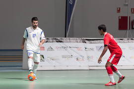 Partido Azerbaiyán contra Omán. 14º Campeonato del Mundo Universitario de Fútbol Sala 2014 (FUTSAL). Antequera. Julio de 2014