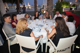 Cena de gala en el restaurante El Palmeral. Olimpiada Española de Economía, Fase Nacional. Puerto de Málaga Muelle 2 El Palmeral de las Sorpresas. Junio de 2015