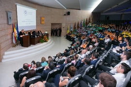 Intervención de José Ángel Narváez en la Apertura del Curso Académico 2017/2018 de la Universidad de Málaga. Salón de actos de la Facultad de Turismo. Septiembre de 2017