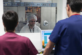 Laboratorio de radiofármacos. Campus de Teatinos. Diciembre de 2016