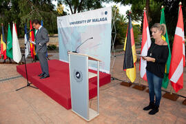 Acto de bienvenida a los alumnos Erasmus de la Universidad de Málaga. Jardín Botánico. Octubre de 2013
