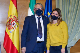 Toma de posesión de nueva funcionaria de la Universidad de Málaga. Edificio del Rectorado. Diciembre de 2021