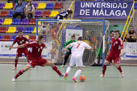Partido Irán contra Bielorrusia. 14º Campeonato del Mundo Universitario de Fútbol Sala 2014 (FUTSAL). Antequera. Julio de 2014