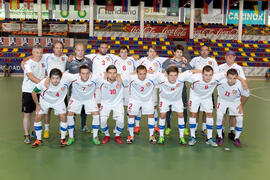 Jugadores de República Checa. Partido Tailandia contra República Checa. 14º Campeonato del Mundo Universitario de Fútbol Sala 2014 (FUTSAL). Antequera. Julio de 2014