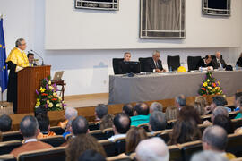 José Ángel Narváez en la Apertura del Curso Académico 2015/2016 de la Universidad de Málaga. Paraninfo. Septiembre de 2015