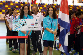 Equipo de Costa Rica. Inauguración del 14º Campeonato del Mundo Universitario de Fútbol Sala 2014 (FUTSAL). Antequera. Julio de 2014