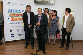 Intervención de José Ángel Narváez en la inauguración de la Oficina de Atención al Estudiante de la Universidad de Málaga. Aulario Rosa de Gálvez. Abril de 2018