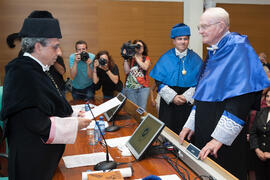 Investidura como Doctor "Honoris Causa" de Hans-Dieter Wienberg por la Facultad de Ciencias de la Universidad de Málaga. Rectorado. Mayo de 2016