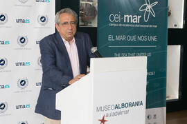 José Ángel Narváez. Presentación del I curso de verano "Mares de Andalucía". Puerto de Málaga. Julio de 2018