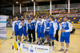 Universidad de Duisburg-Essen segundo clasificado en la categoría masculina. Ceremonia de clausura del Campeonato Europeo Universitario de Balonmano. Antequera. Julio de 2017