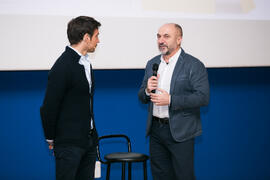 Eugenio José Luque y David Meca. Seminario "Emprende 21". Paraninfo. Noviembre de 2017