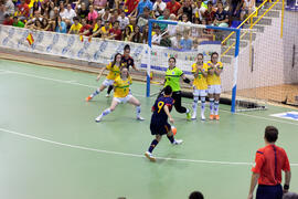 Partido Brasil contra España. 14º Campeonato del Mundo Universitario de Fútbol Sala 2014 (FUTSAL). Antequera. Julio de 2014