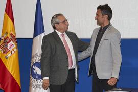 Toma de posesión de Marcello Tozza como profesor titular del Área de Filología Griega de la Universidad de Málaga. Toma de posesión de nuevos catedráticos y profesores titulares de la Universidad de Málaga. Paraninfo. Noviembre de 2023