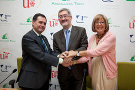 Firma de los rectores del Campus de la Excelencia de la Universidad de Málaga. Rectorado. Mayo de 2010