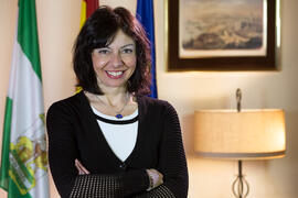 Retrato de María del Mar Díaz Gómez, Vicecretaria de la Facultad de Económicas. Facultad de Ciencias Económicas y Empresariales. Marzo de 2016