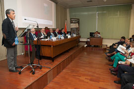 Juan Francisco Zambrana en la clausura del 50 Aniversario de la Facultad de Económicas. Facultad de Ciencias Económicas y Empresariales. Marzo de 2016