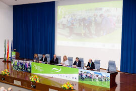 Acto inaugural del 6º Congreso Internacional de Actividad Física Deportiva para Mayores. Escuela Técnica Superior de Ingeniería de Telecomunicaciones y de Informática. Marzo de 2015