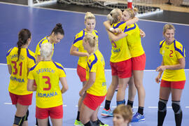 Partido Japón - Rumanía. Categoría femenina. Campeonato del Mundo Universitario de Balonmano. Antequera. Junio de 2016