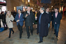 Inauguración de la exposición "La Universidad de Málaga del Siglo XXI".  Calle Larios. Enero de 2017