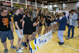 Entrega de medallas. Ceremonia de clausura del Campeonato Europeo Universitario de Balonmano. Antequera. Julio de 2017