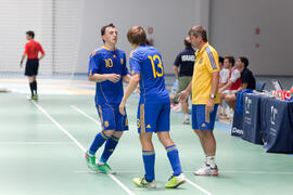 Partido Ucrania contra Israel. 14º Campeonato del Mundo Universitario de Fútbol Sala 2014 (FUTSAL). Antequera. Julio de 2014