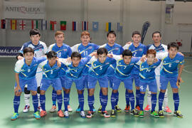 Jugadores de Tailandia. Partido Tailandia contra Georgia. 14º Campeonato del Mundo Universitario de Fútbol Sala 2014 (FUTSAL). Antequera. Julio de 2014