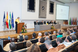 José Ángel Narváez en la Apertura del Curso Académico 2015/2016 de la Universidad de Málaga. Paraninfo. Septiembre de 2015