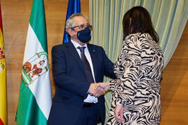 Toma de posesión de nueva funcionaria de la Universidad de Málaga. Edificio del Rectorado. Diciembre de 2021
