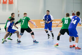 Partido Universidad de Barcelona - Universidad de Rzeszow. Categoría masculina. Campeonato Europeo Universitario de Balonmano. Antequera. Julio de 2017