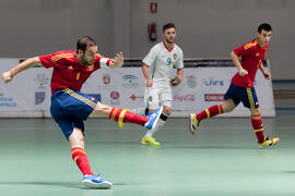 Partido España contra Portugal. 14º Campeonato del Mundo Universitario de Fútbol Sala 2014 (FUTSAL). Antequera. Julio de 2014