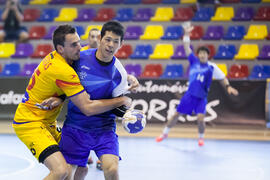 Partido Japón - España. Categoría masculina. Campeonato del Mundo Universitario de Balonmano. Antequera. Julio de 2016