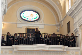 Coro Oficial de la Universidad de Málaga en la misa de Lunes Santo. Iglesia de San Agustín. Abril de 2014