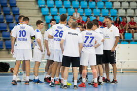 Partido China Taipei - Rusia. Categoría masculina. Campeonato del Mundo Universitario de Balonmano. Antequera. Junio de 2016