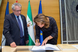 Toma de Posesión de María Zaida Díaz Cabiale como nueva Directora de Secretariado de Investigación de la Universidad de Málaga. Edificio del Rectorado. Febrero de 2018