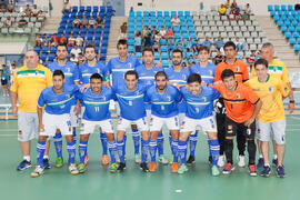 Jugadores de Brasil. Partido Alemania contra Brasil. 14º Campeonato del Mundo Universitario de Fútbol Sala 2014 (FUTSAL). Antequera. Julio de 2014