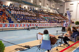 Actuación musical. Ceremonia de apertura del IX Campeonato de Europa Universitario de Fútbol Sala. Antequera. Julio de 2013