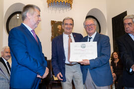 Entrega de Título de Socio. 230º Aniversario de la Sociedad Económica Amigos del País. Plaza de la Constitución. Septiembre de 2019