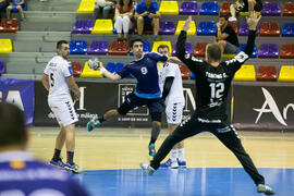 Partido Universidad de Málaga - Universidad de Suceava. Categoría masculina. Campeonato Europeo Universitario de Balonmano. Antequera. Julio de 2017
