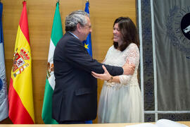 Toma de Posesión de Elsa Marina Álvarez González como nueva profesora titular del Departamento de Derecho Público de la Universidad de Málaga. Edificio del Rectorado. Febrero de 2018
